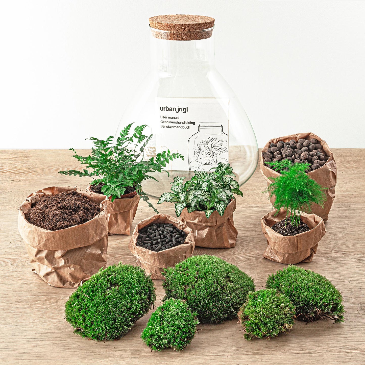 DIY-Terrarium - Sam XL - ↕ 35 cm - Harke + Schaufel + Pinzette