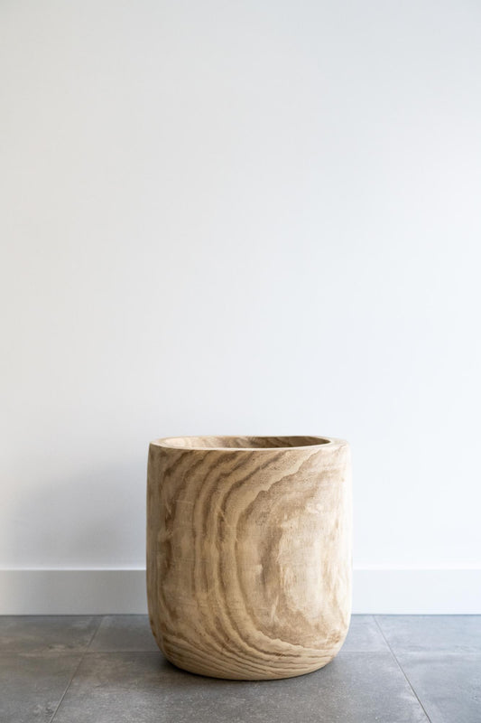 Topf – Hellbraunes Holz – Pia-Topf – XL – H42 B40